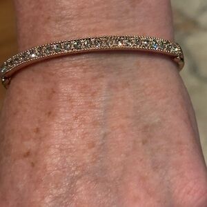 Touchstone Crystal Rose Gold Tennis Bracelet